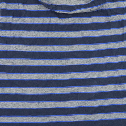 Cedar Wood State Mens Blue Striped Jersey  Polo Size L