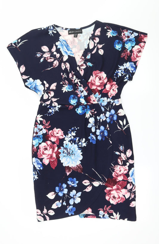 Mela London Womens Blue  Jersey A-Line  Size 10