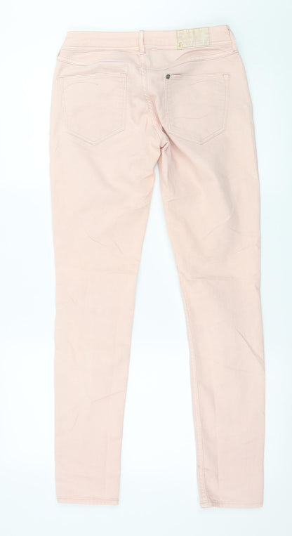 Womens UK Size 27 in H&M Regular Fit Skinny Pink Jeans