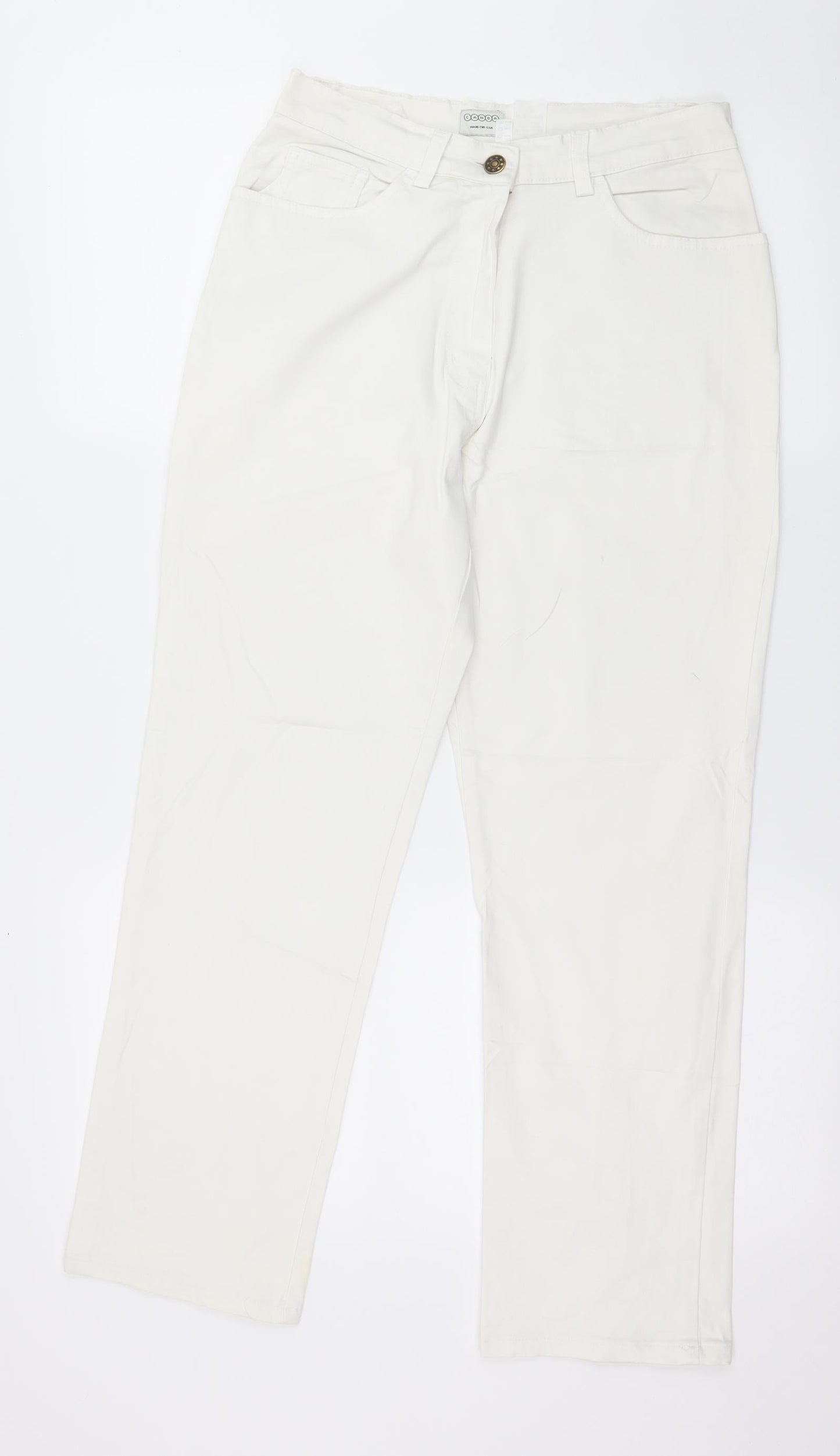 C&A Womens White  Denim Straight Jeans Size 28 in L27 in