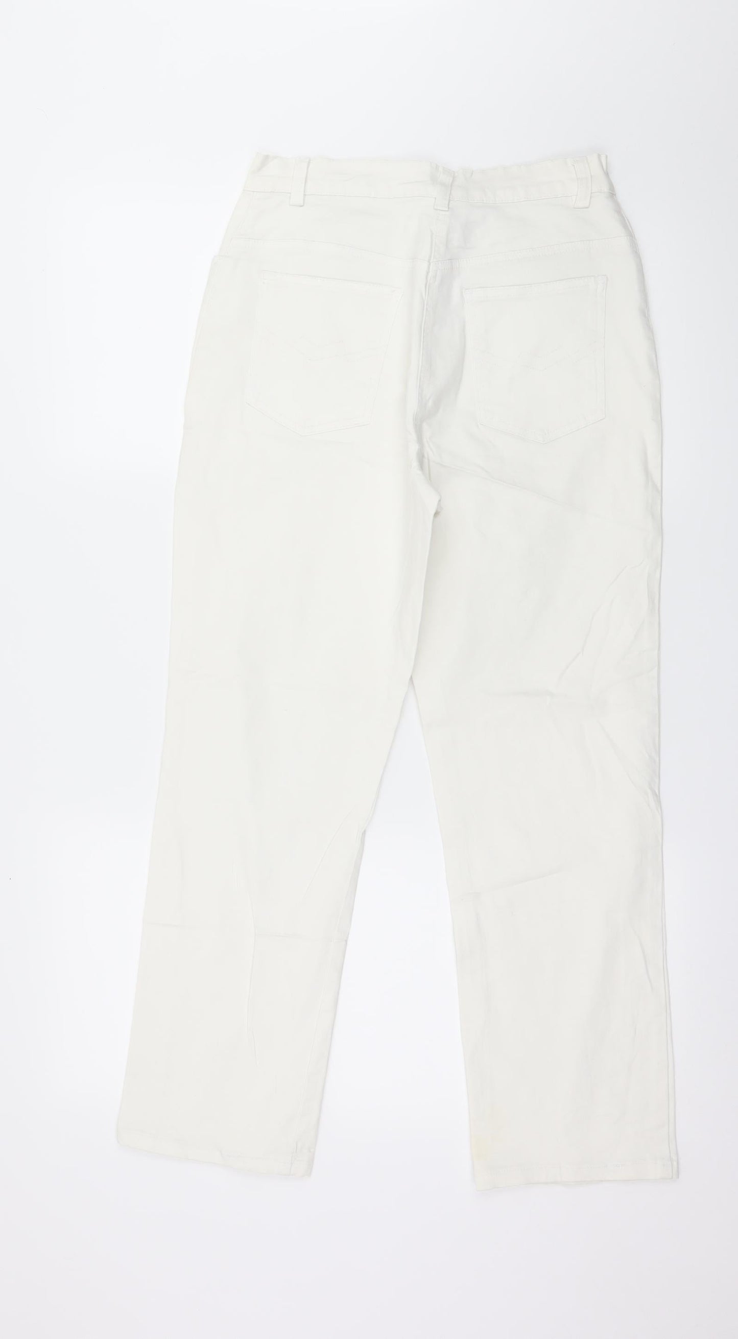 C&A Womens White  Denim Straight Jeans Size 28 in L27 in