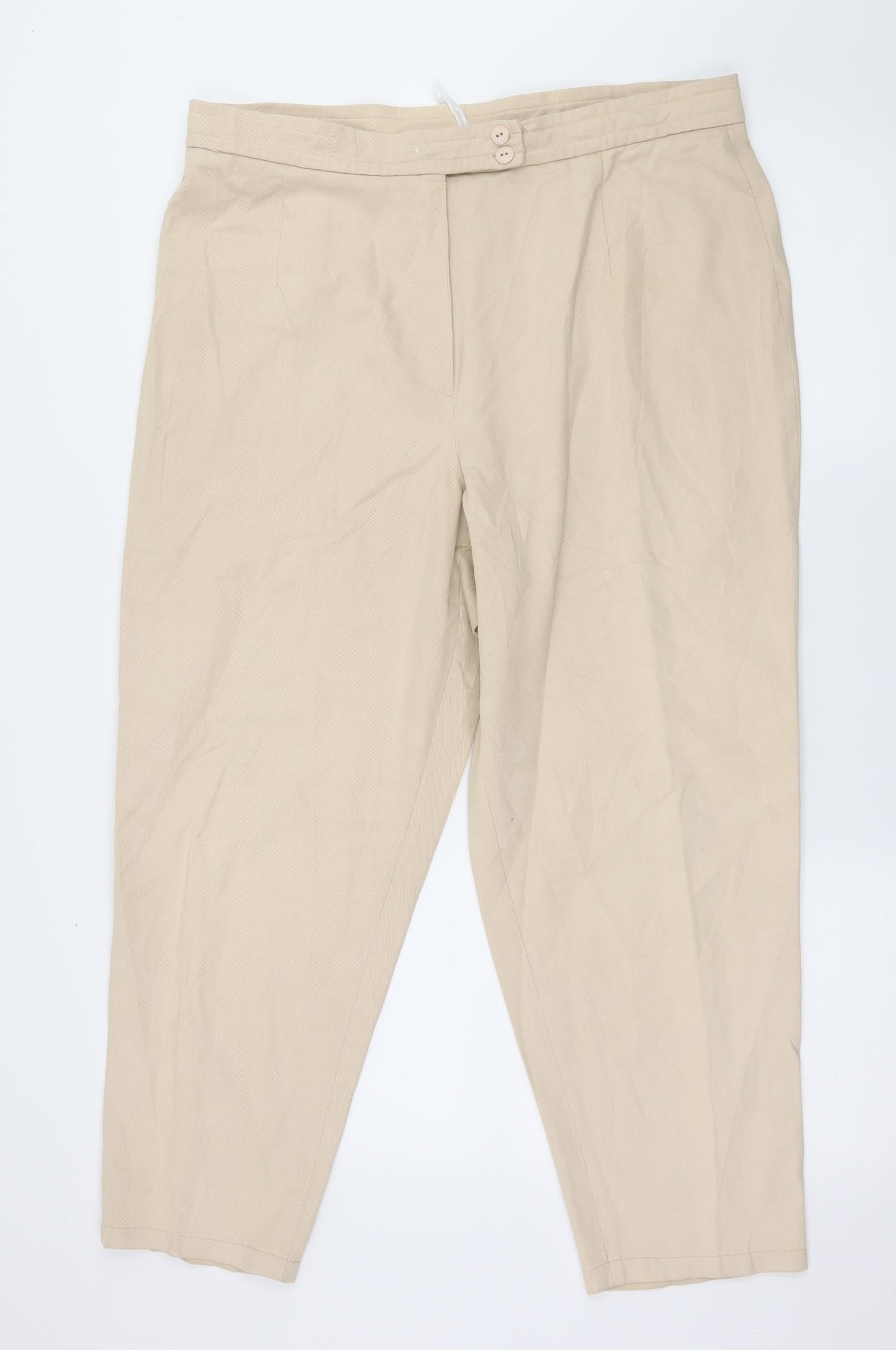 Womens UK Size 36 in Preworn Regular Fit  Beige Trousers