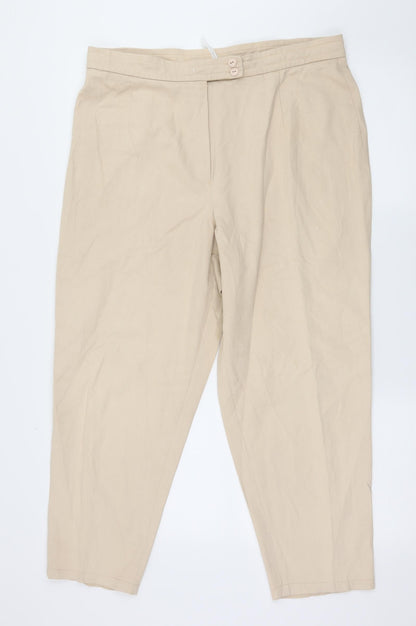 Womens UK Size 36 in Preworn Regular Fit  Beige Trousers