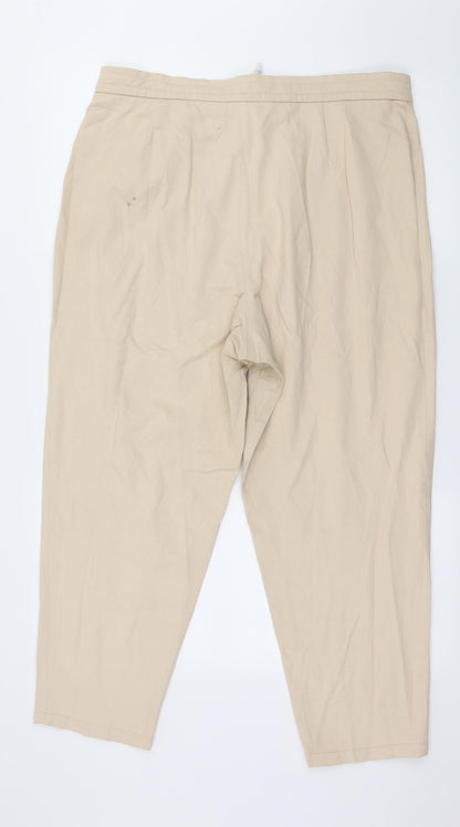 Womens UK Size 36 in Preworn Regular Fit  Beige Trousers