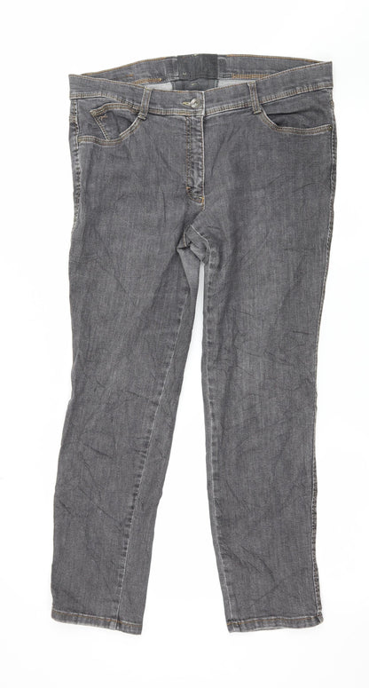 BRAX Womens Grey  Denim Skinny Jeans Size 36 in L28 in