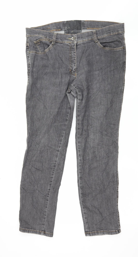BRAX Womens Grey  Denim Skinny Jeans Size 36 in L28 in