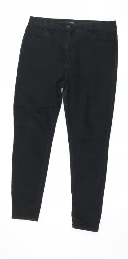 Matalan Womens Black  Denim Skinny Jeans Size 12 L26 in