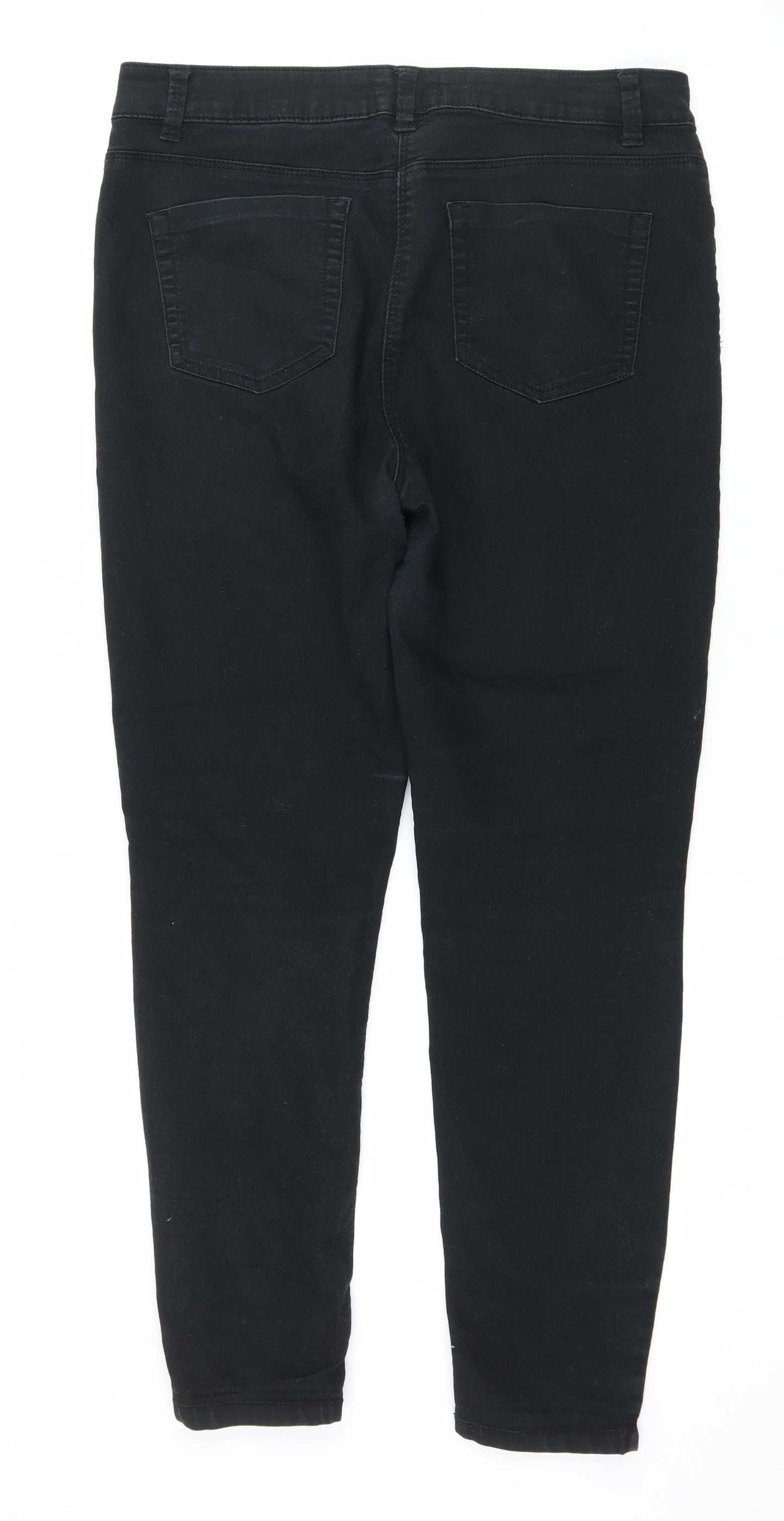 Matalan Womens Black  Denim Skinny Jeans Size 12 L26 in