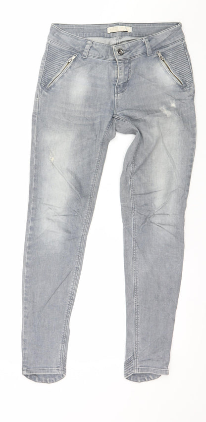 Zara Womens Grey  Denim Skinny Jeans Size 6 L29 in