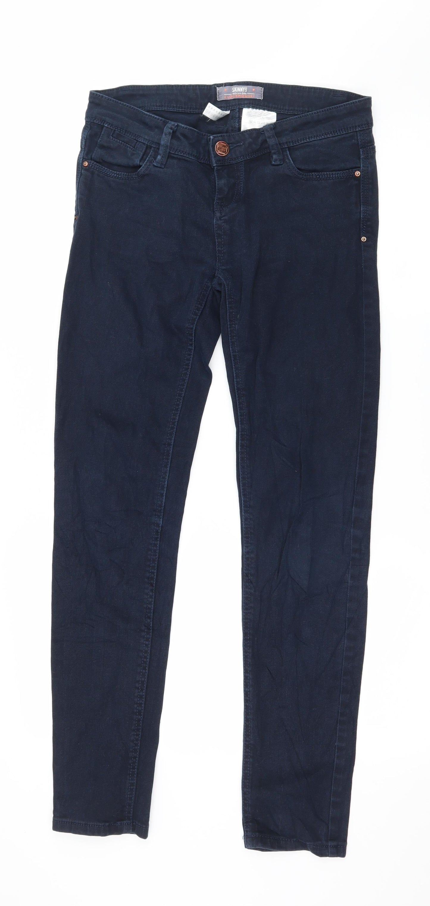 Clockhouse Womens Blue  Denim Straight Jeans Size 8 L29 in