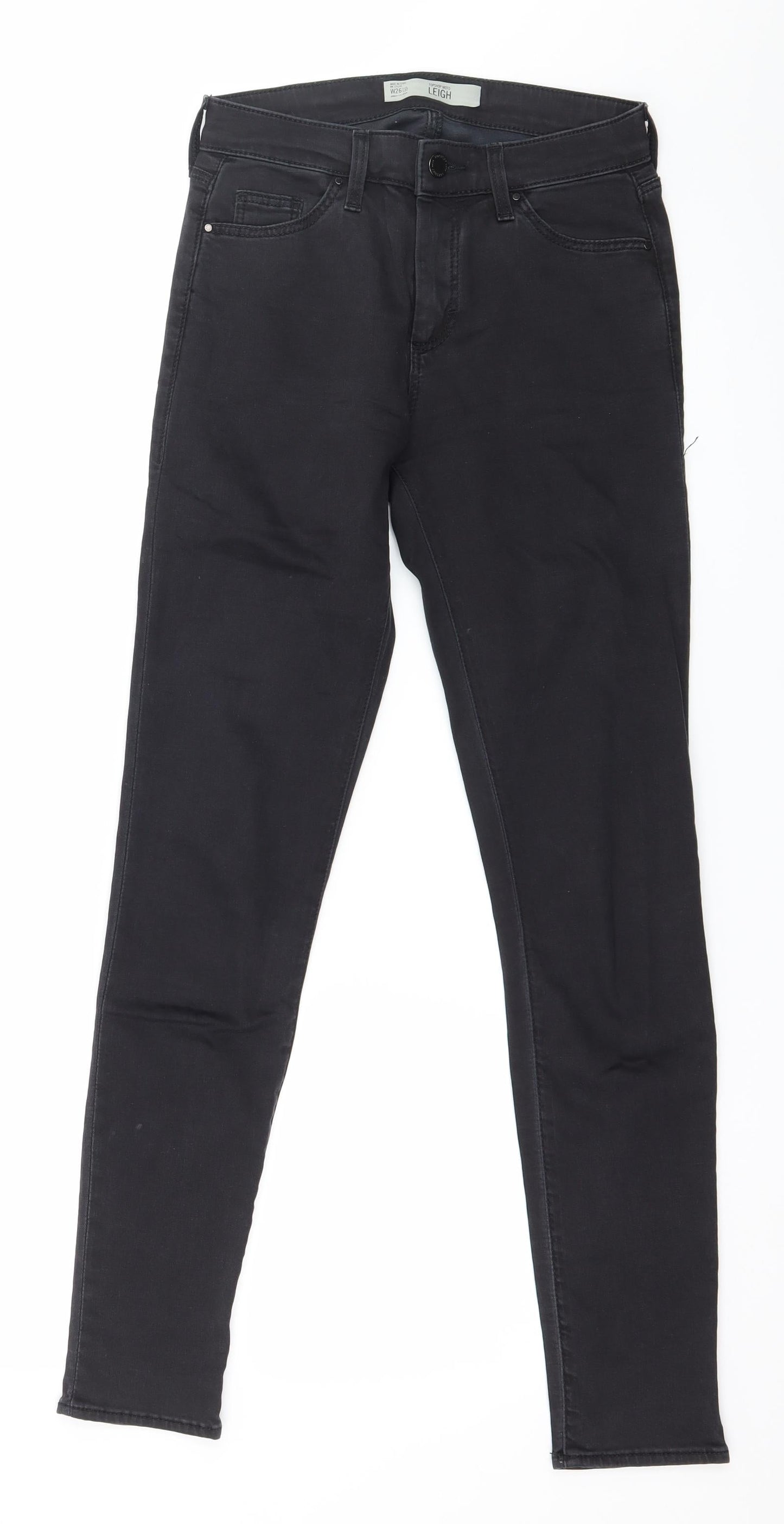Topshop Womens Black  Denim Skinny Jeans Size 26 in L32 in