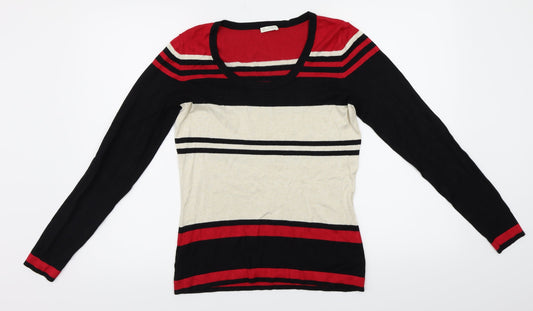Planet Womens Beige Striped  Pullover Jumper Size XS