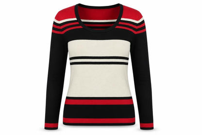 Planet Womens Beige Striped  Pullover Jumper Size XS