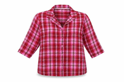 Next  Womens Pink Check  Basic Button-Up Size M