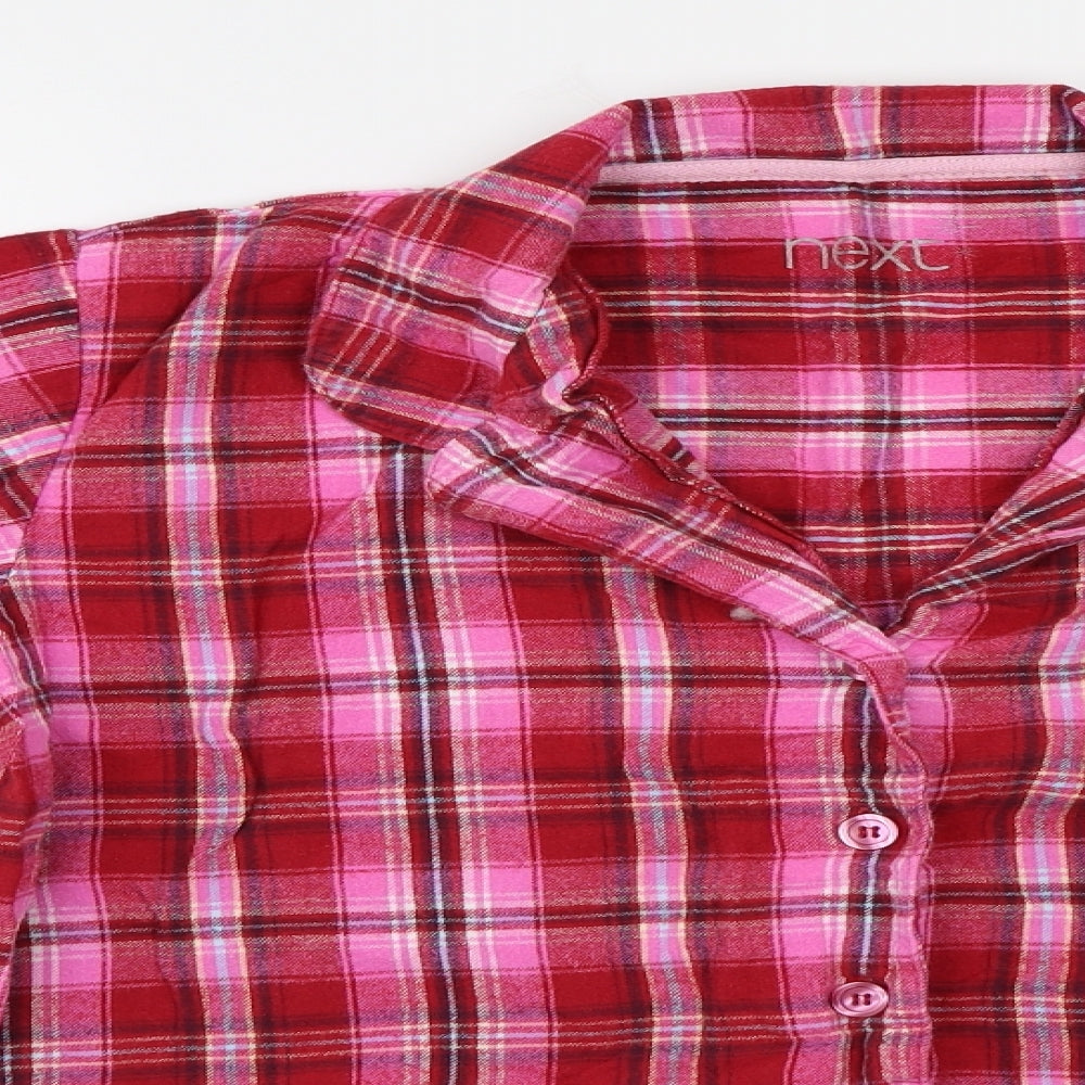 Womens UK Size M NEXT Pink Basic Button-Up