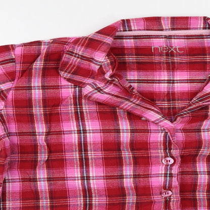 Womens UK Size M NEXT Pink Basic Button-Up