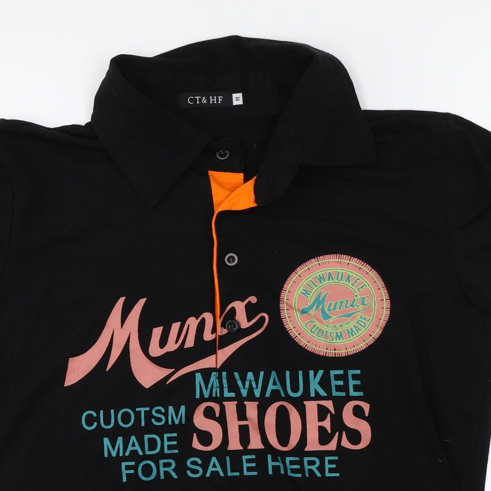 ct&hf Mens Black    Polo Size M