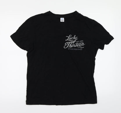 hiclol Womens Black   Basic T-Shirt Size M