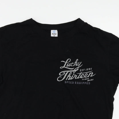 hiclol Womens Black   Basic T-Shirt Size M