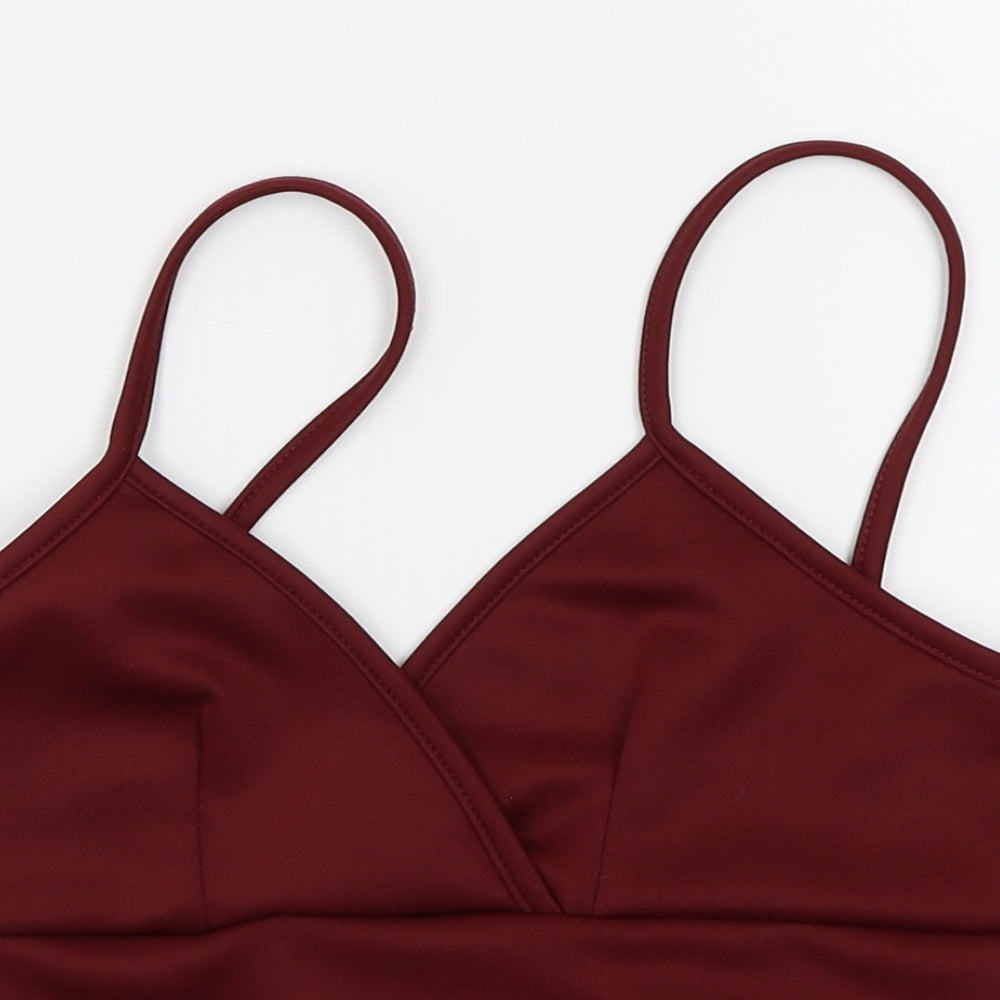 Boohoo  Womens Red   Basic T-Shirt Size 10