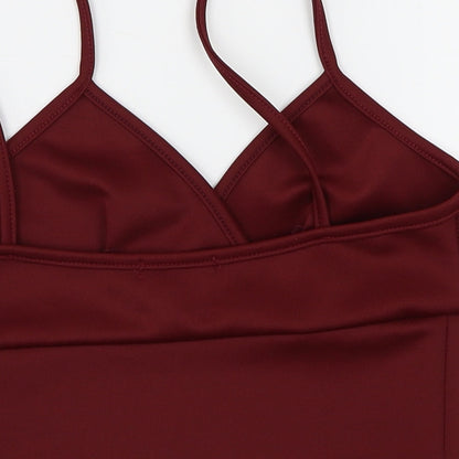 Boohoo  Womens Red   Basic T-Shirt Size 10