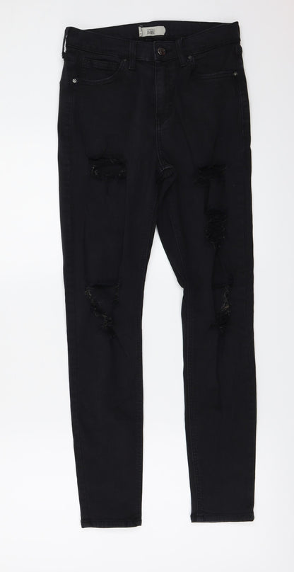 Topshop Womens Black   Skinny Jeans Size 28 in L32 in