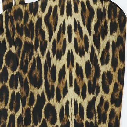 Boohoo  Womens Beige Animal Print  Bodycon  Size 10