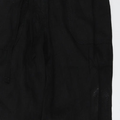love to linen Womens Black   Trousers  Size 30 in L25 in
