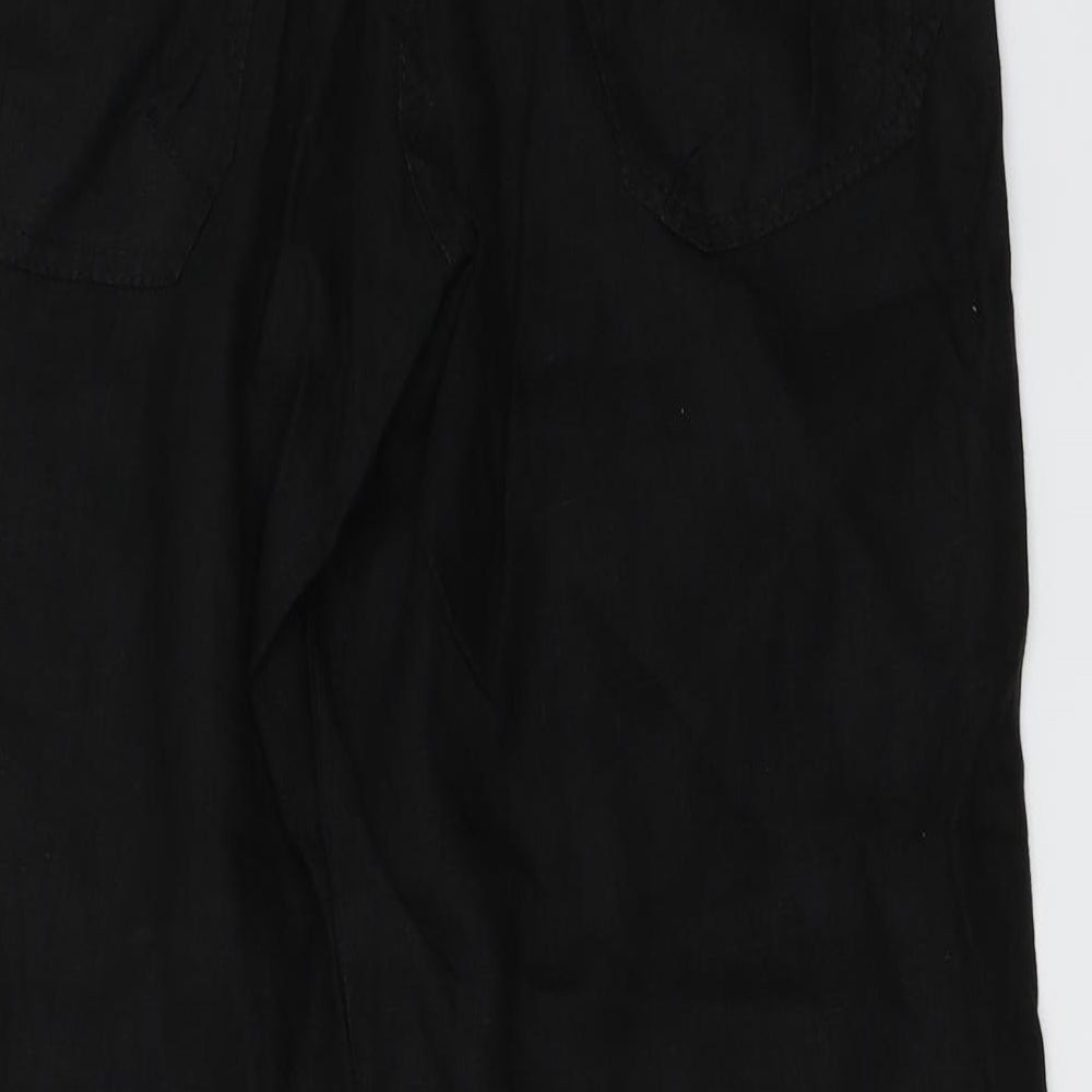 love to linen Womens Black   Trousers  Size 30 in L25 in