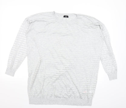 F&F Womens Grey  Knit Pullover Jumper Size 20