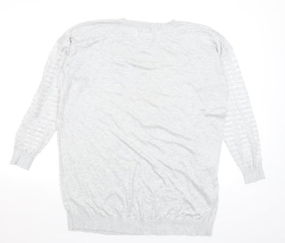 F&F Womens Grey  Knit Pullover Jumper Size 20