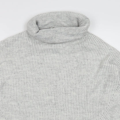 Primark Womens Grey Striped Knit Pullover Jumper Size 12  - Oversized