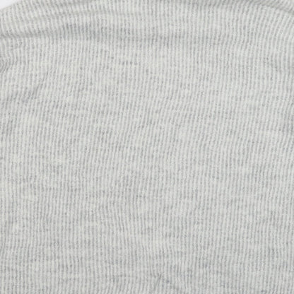 Primark Womens Grey Striped Knit Pullover Jumper Size 12  - Oversized