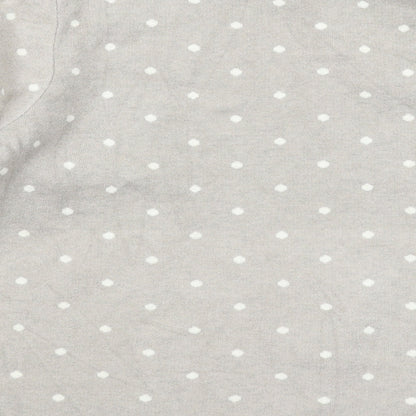 Cynthia Rowley Womens Grey Polka Dot Knit Pullover Jumper Size L