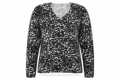 Bluhmod Womens Multicoloured Animal Print Knit Pullover Jumper Size M