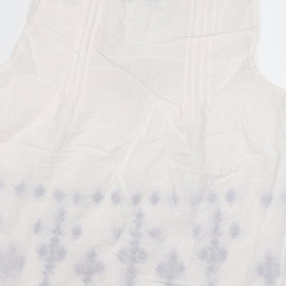 Womens UK Size 8 Preworn White Basic Tank