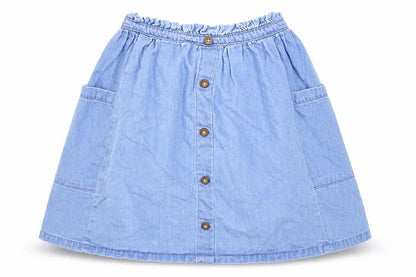 Next Girls Blue  Denim A-Line Skirt Size 5 Years