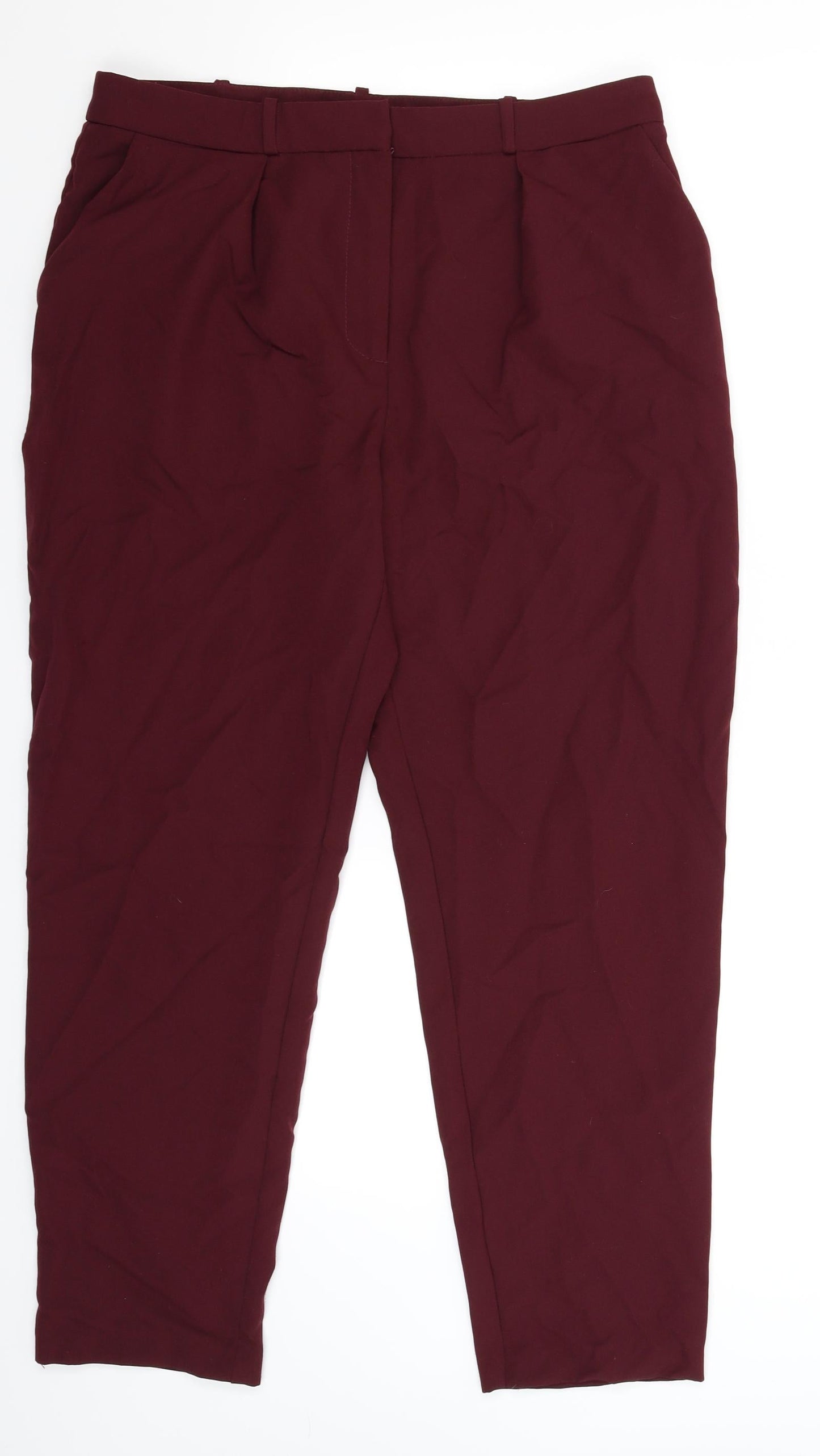 Womens UK Size 14 Oasis Slim Fit  Brown Trousers