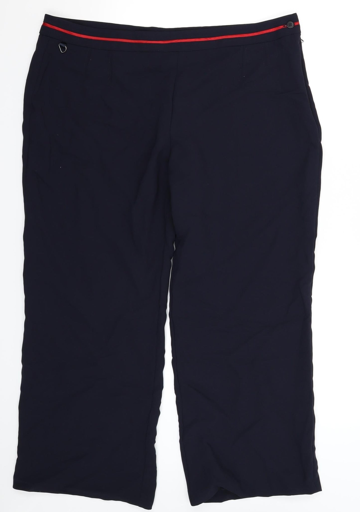 Womens UK Size 20 Preworn Regular Fit  Blue Trousers