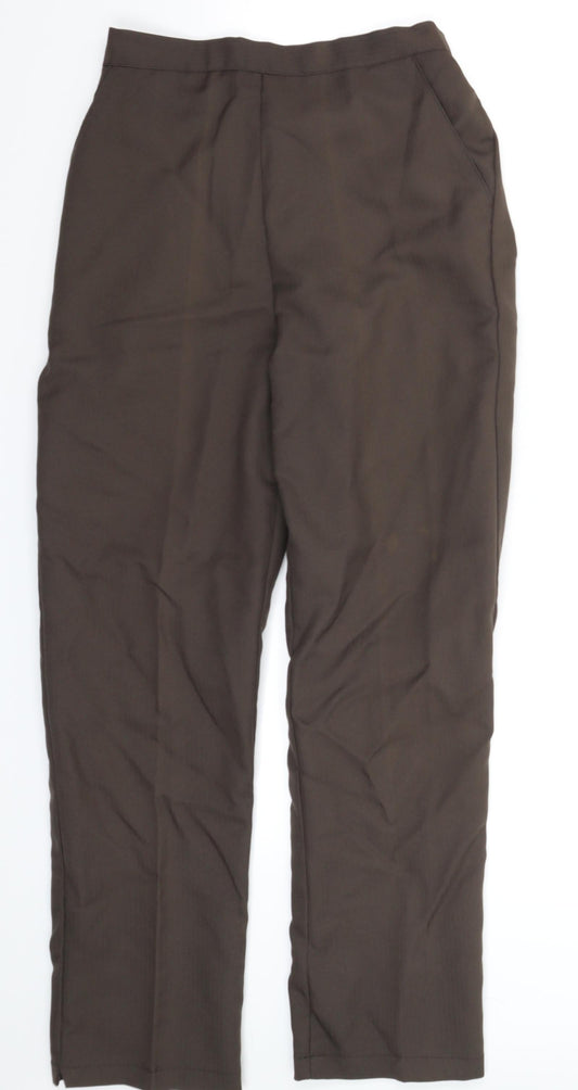 Womens UK Size 12 Preworn Regular Fit Dress Pants Grey Trousers