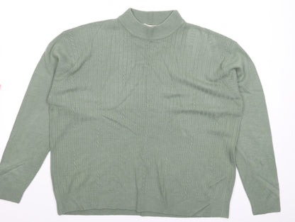 Bonmarché Womens Green Knit Pullover Jumper Size XL