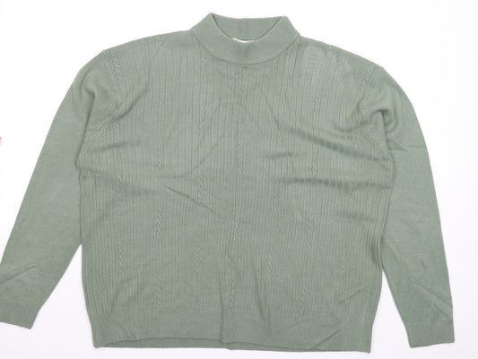 Bonmarché Womens Green  Knit Pullover Jumper Size XL