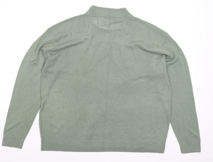 Bonmarché Womens Green Knit Pullover Jumper Size XL