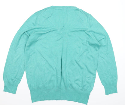 Marks and Spencer Mens Green  Knit Pullover Jumper Size M