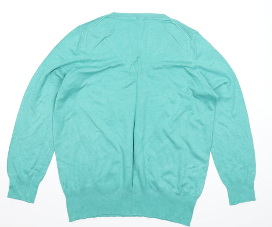 Marks and Spencer Mens Green  Knit Pullover Jumper Size M