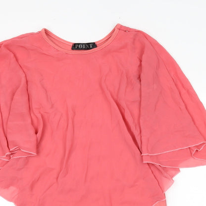 POINT Womens Pink   Basic Blouse Size S