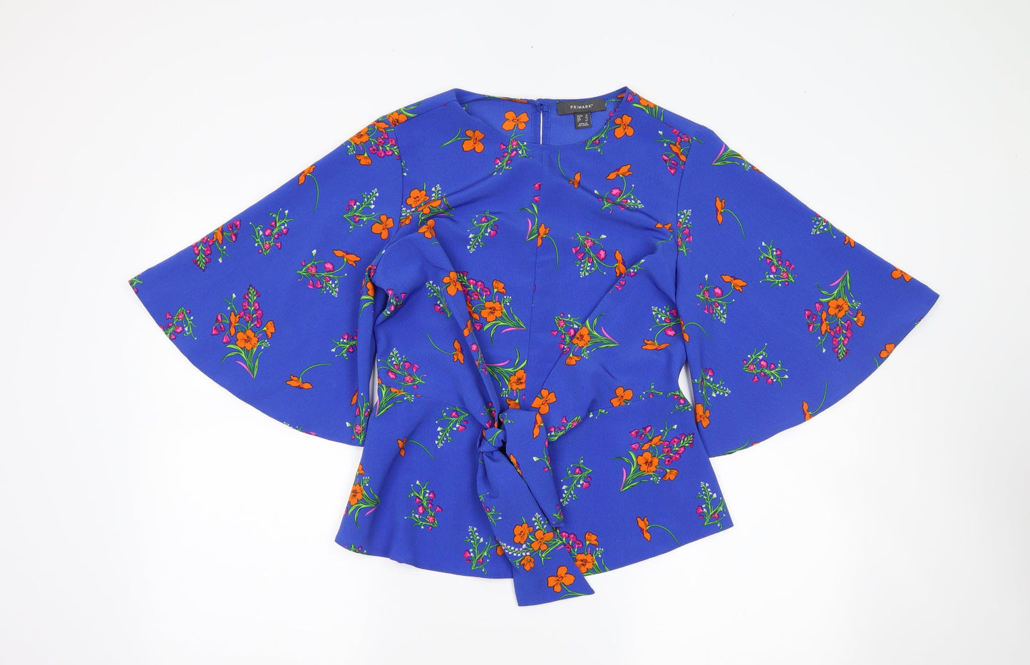 Primark Womens Blue Floral  Basic Blouse Size 10
