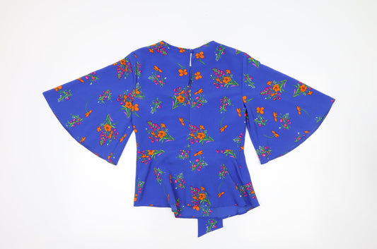 Primark Womens Blue Floral  Basic Blouse Size 10