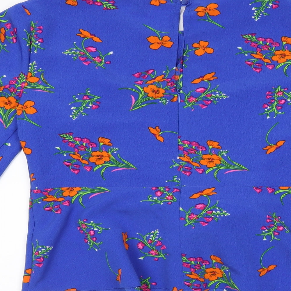 Primark Womens Blue Floral  Basic Blouse Size 10