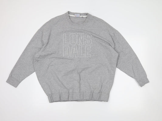 Lonsdale Womens Grey   Pullover Sweatshirt Size 16